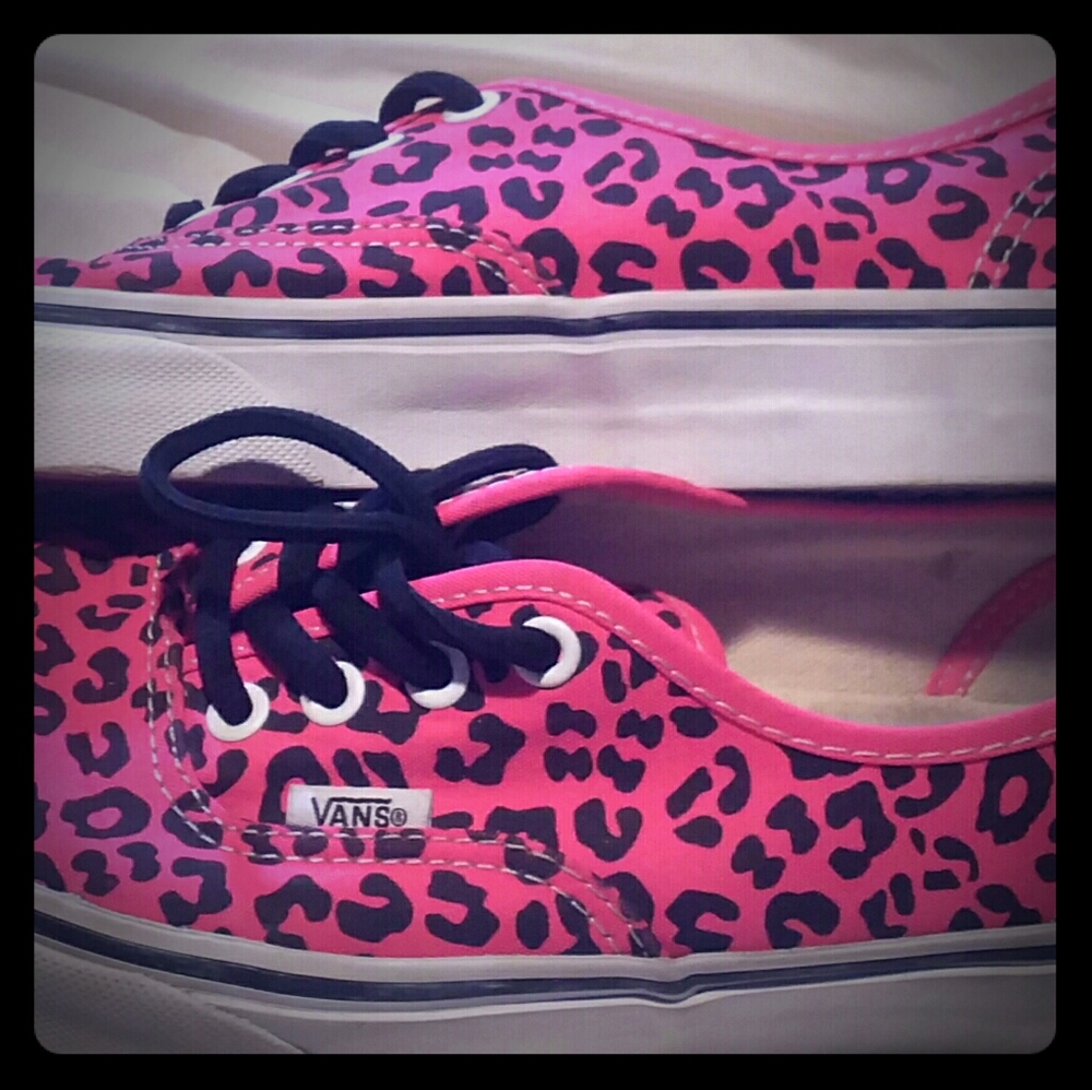 Neon pink Vans
